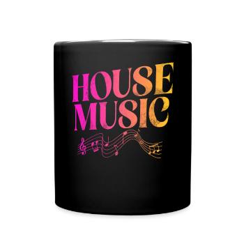 House Music, EDM, Rave, DJ, Electro, Deep House, Amoureux - Mug uni - noir - Devant