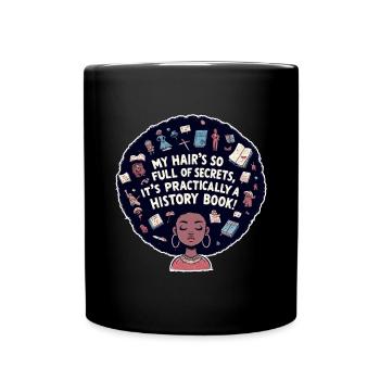 Historical Treasures Hair Illustration - Full Colour Mug - black - Front