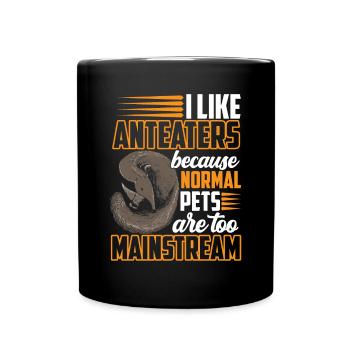 J’aime fourmilier Ours mangeur de fourmis - Mug uni - noir - Devant