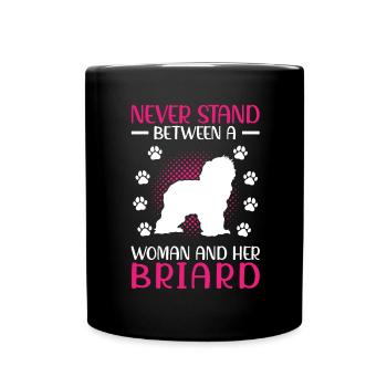 Briard Berger de Brie épouse et son Briard - Mug uni - noir - Devant