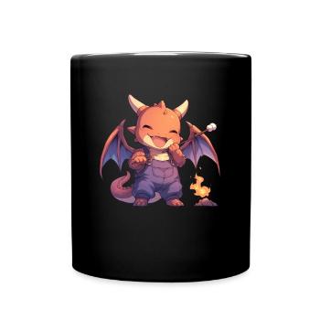 Dragon Guimauves Kawaii Dragon Enfants - Mug uni - noir - Devant