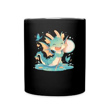Dragon Butterfly Kawaii Dragon Enfants - Mug uni - noir - Devant
