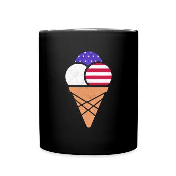 Eiscreme - Tasse einfarbig - Schwarz - Vorne