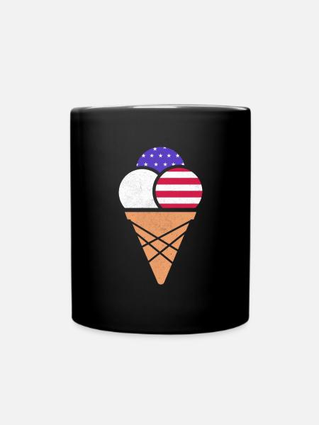 Eiscreme - Tasse einfarbig - Schwarz