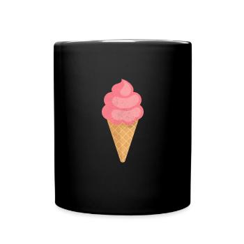Eiscreme - Tasse einfarbig - Schwarz - Vorne