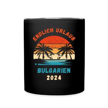Bulgarien Urlaub 2024 Balkan Idee - Tasse einfarbig - Schwarz - Vorne