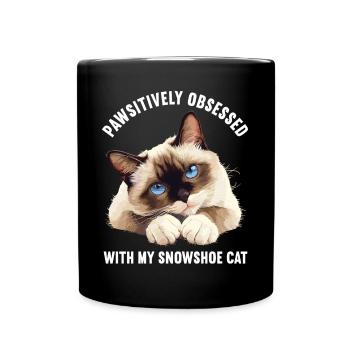 Snowshoe Kitten Snowshoe Cat - Full Colour Mug - black - Front