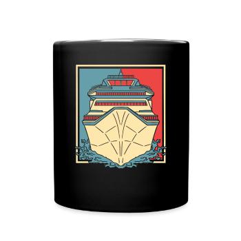 Cruise Ship Passenger Ship Cruising Crew Cruise - Full Colour Mug - black - Front