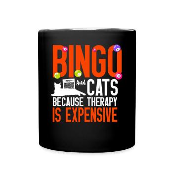 Bingo Player Cat Bingo And Cats - Tasse einfarbig - Schwarz - Vorne