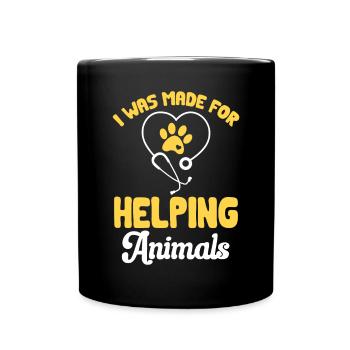 Vet Tech Veterinary Veterinary Technician - Full Colour Mug - black - Front