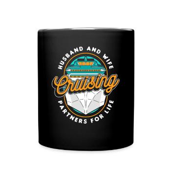 Mari Et Femme Partenaires De Croisière Pour La Vie - Mug uni - noir - Devant