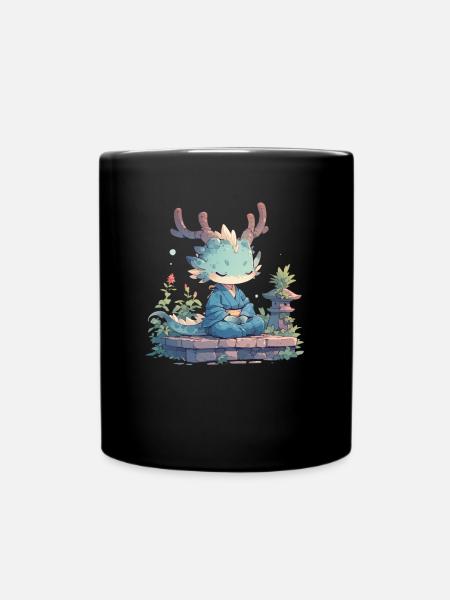 Dragon Zen Japanse Kawaii Draak - Mok uni - zwart
