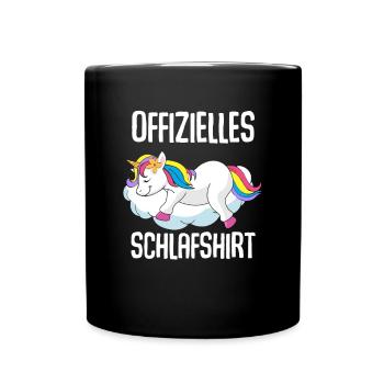 Chemise de nuit officielle Licorne - Mug uni - noir - Devant