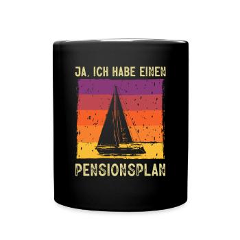 Régime de retraite Voile Régime de retraite Pension de retraite marin - Mug uni - noir - Devant