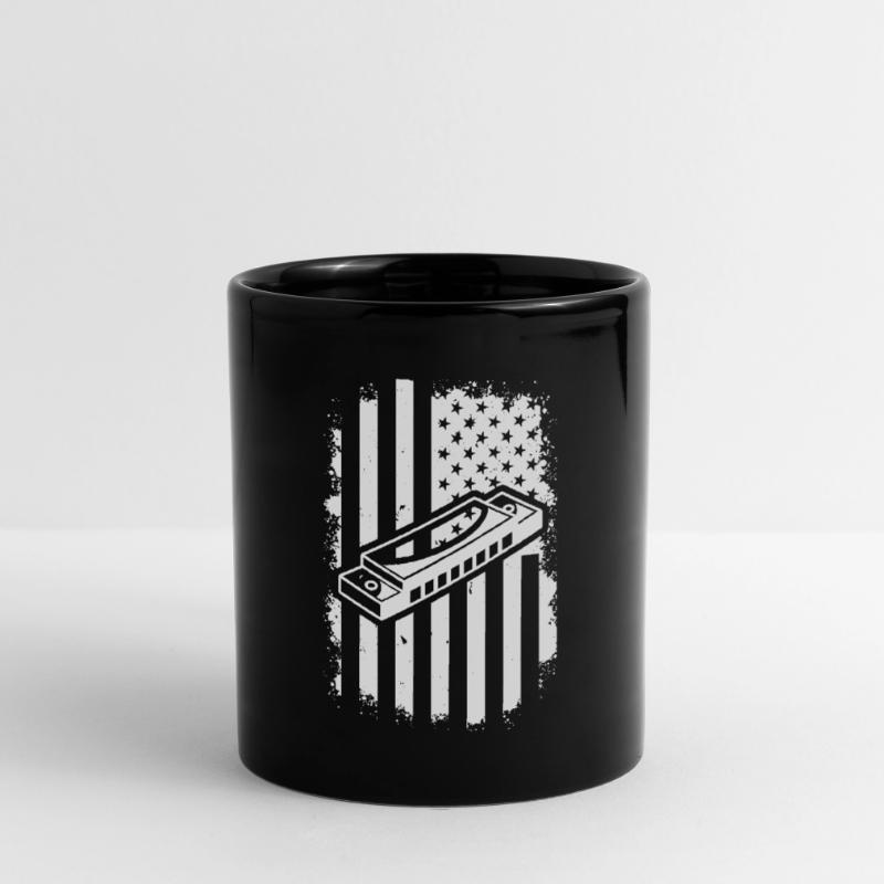Harmonica US Flag Harmonica Musicien Harmonica Ins Mug uni