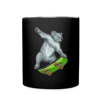 Koala Skater Skateboard Sport - Full Colour Mug - black - Front