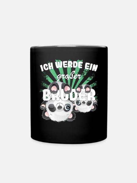 Nachwuchs Verkünden | Ich Werde Großer Bruder 2025 - Tasse einfarbig - Schwarz
