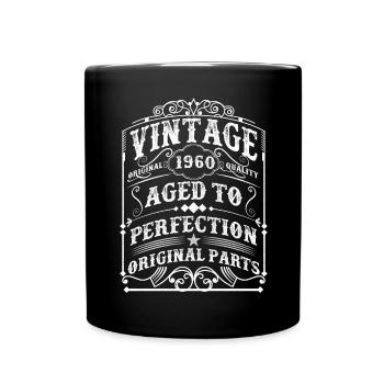 Vintage 1960 Man Myth Legend 62th Birthday shirt - Full Colour Mug - black - Front