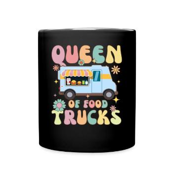 Reine des Food Trucks Groovy Foodie - Mug uni - noir - Devant