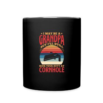 Cornhole pouf trou aveugle cadeau - Mug uni - noir - Devant
