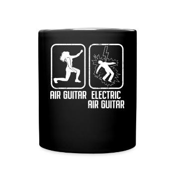 Air Guitar Electric Air Guitar Funny Air Guitar - Full Colour Mug - black - Front