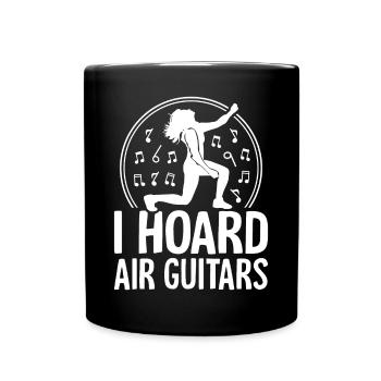 I Guard Air Guitars Funny Air Guitarist - Full Colour Mug - black - Front