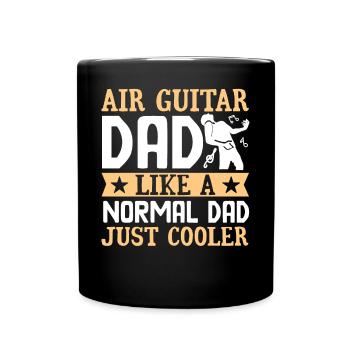 Air Guitar Dad Like A Normal Dad Funny Lu - Full Colour Mug - black - Front