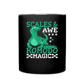 Schuppen Komodowaran-besitzer Wildtiere - Tasse einfarbig - Schwarz - Vorne