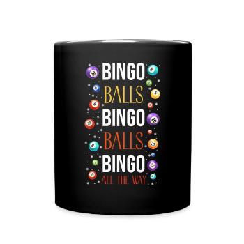 Boules de bingo de Noël pour joueur de bingo - Mug uni - noir - Devant