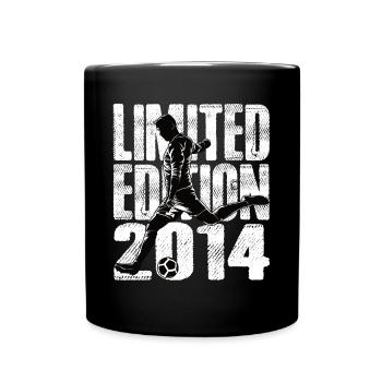 Limited Edition 2014 Limited Edition Fußball - Tasse einfarbig - Schwarz - Vorne