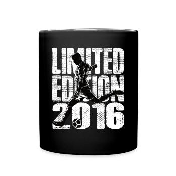 Limited Edition 2016 Limited Edition Fußball - Tasse einfarbig - Schwarz - Vorne