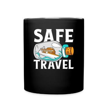 Safe Travel Cruise Ship Cruising Crew Cruise - Full Colour Mug - black - Front