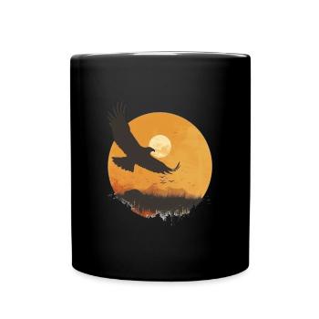 Majestic eagle in sunset - Full Colour Mug - black - Front