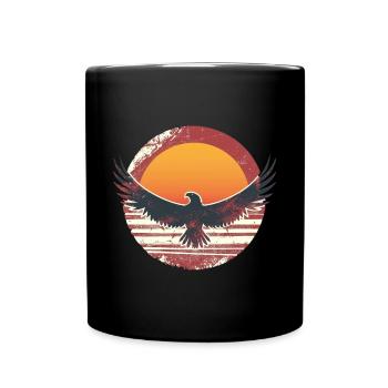 Sublime eagle in sunset - Full Colour Mug - black - Front