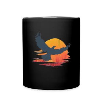 Majestic eagle in sunset - Full Colour Mug - black - Front