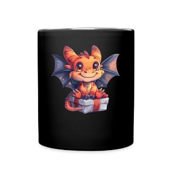 Dragon Christmas Dragon Kids - Full Colour Mug - black - Front