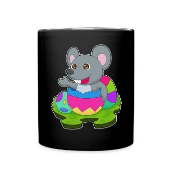 Mouse Easter Easter Eggs - Full Colour Mug - black - Front
