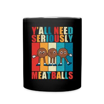 Cadeaux pour les amateurs de boulettes de viande - Mug uni - noir - Devant