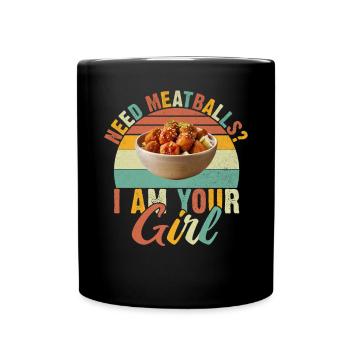 Cadeaux pour les amateurs de boulettes de viande - Mug uni - noir - Devant