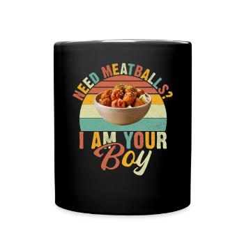 Meatball Lovers Gifts - Tasse einfarbig - Schwarz - Vorne