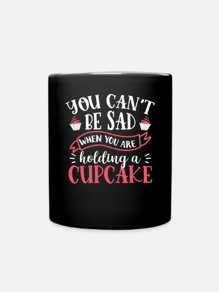 Cupcake - Tasse einfarbig - Schwarz