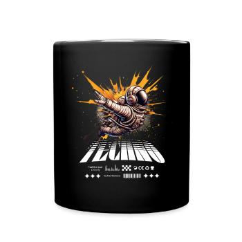 Astronaut in Sprayer Splash Techno - Full Colour Mug - black - Front