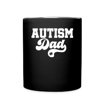 Autism Dad Awareness Day Autistic Gift - Full Colour Mug - black - Front