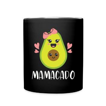 Avocado Mom Mamacado Pregnant Mom - Full Colour Mug - black - Front
