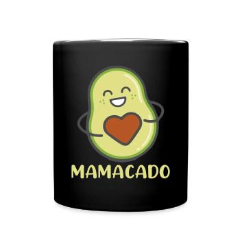 Avocado Mom Mamacado Pregnant Mom - Full Colour Mug - black - Front