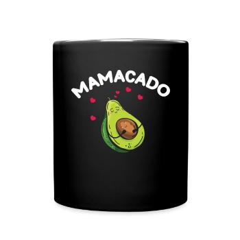 Avocado Mom Mamacado Pregnant Mom - Full Colour Mug - black - Front