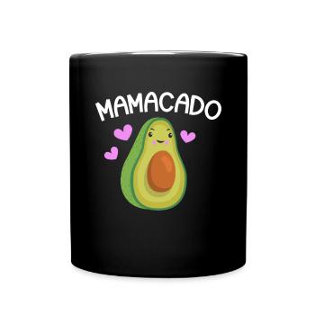 Avocado Mom Mamacado Pregnant Mom - Full Colour Mug - black - Front