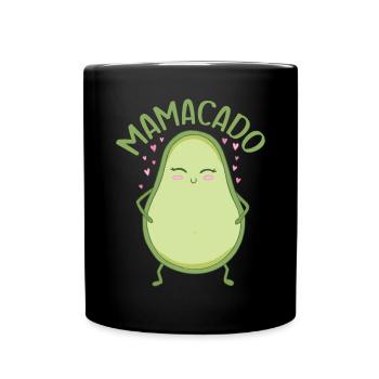 Avocado Mom Mamacado Pregnant Mom - Full Colour Mug - black - Front
