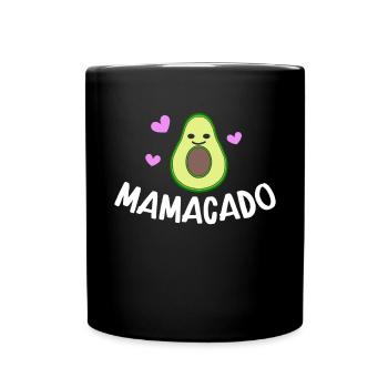 Avocado Mom Mamacado Pregnant Mom - Full Colour Mug - black - Front