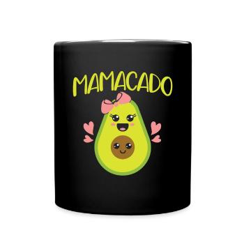 Avocado Mom Mamacado Pregnant Mom - Full Colour Mug - black - Front